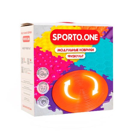 2 Коврик массажный пазл Физкульт (11 шт.) SPORTO.ONE